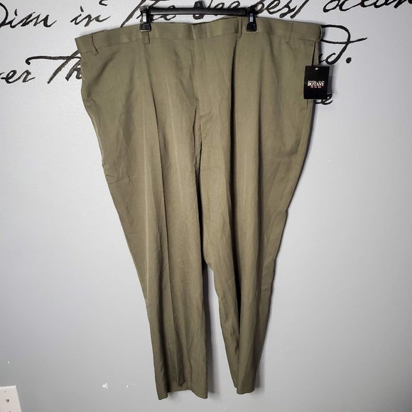 NWT HABAND Men’s Slacks Trousers Pants, Olive, 52 - Picture 1 of 5